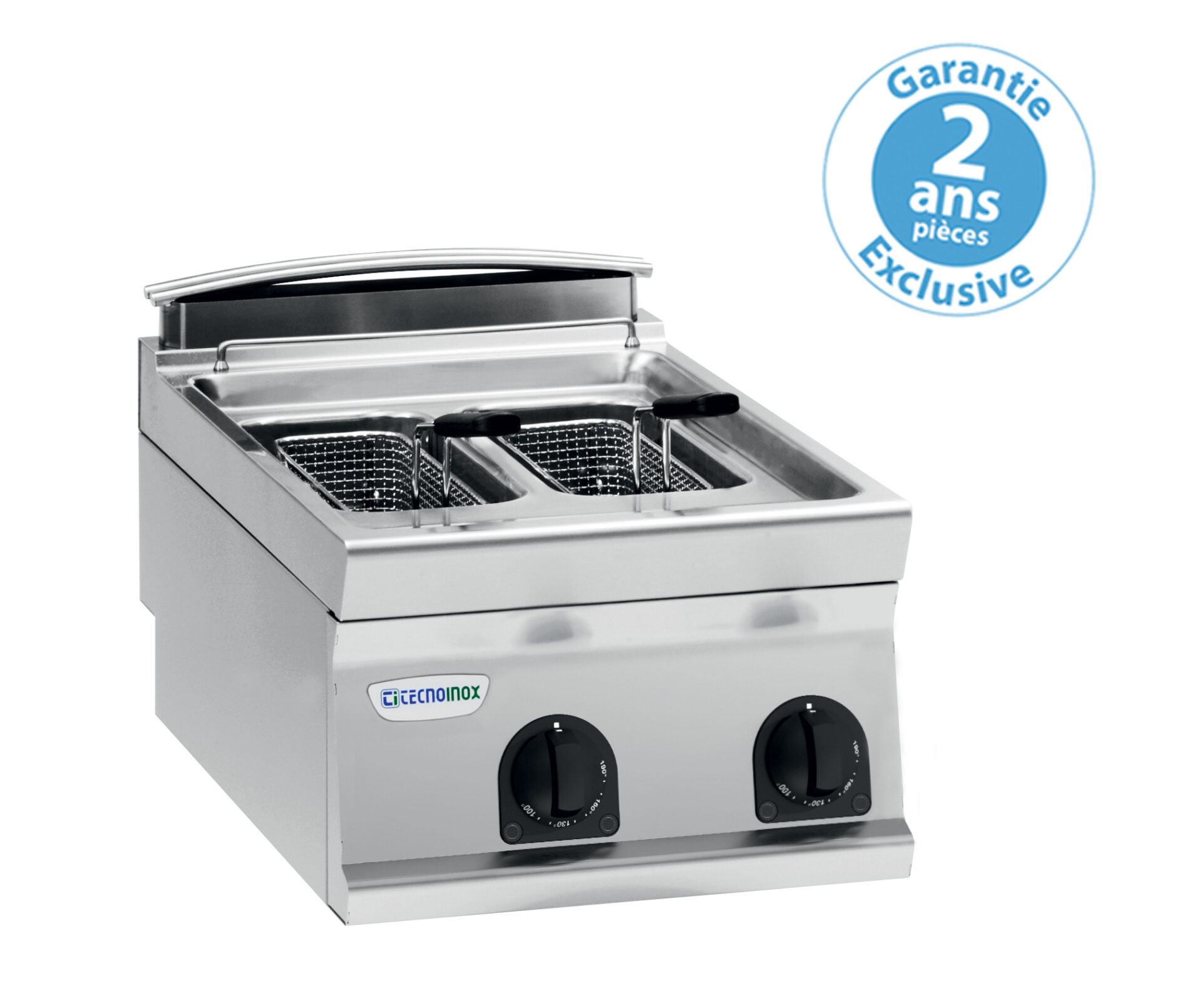 FOURNEAU 4 PLAQUES RONDES / FOUR GN2/1 - À POSER - COMMANDES MÉCANIQUES