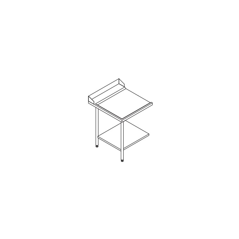 TABLE LISSE AVEC DOSSERET L 700