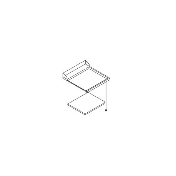 TABLE LISSE AVEC DOSSERET L 700
