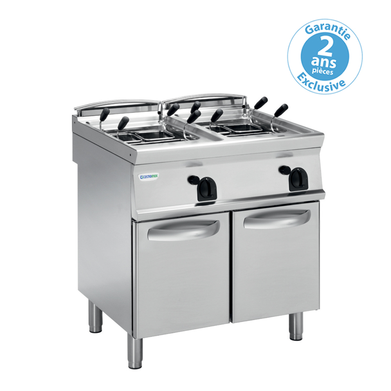 CUISEUR À PÂTES GAZ 2X 24 L - COMMANDES MÉCANIQUES