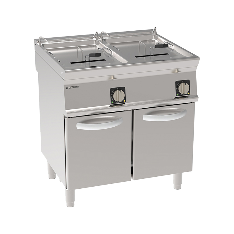 FRITEUSE GAZ 2X 13 L - SUR COFFRE - CUVE EN V
