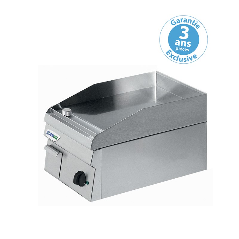 PLAQUE À SNACKER ELEC. - LISSE CHROMÉE DOUBLE - GAMME 600