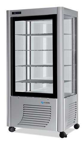 VITRINE RÉFRIGÉRÉE 4 FACES 1 PORTE POSITIVE LED