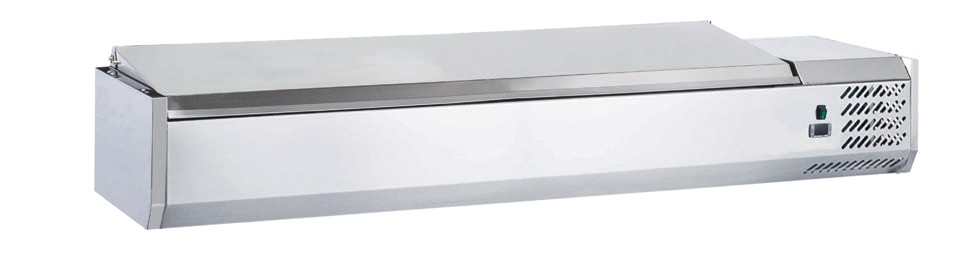 VITRINE POUR 8 BACS GN 1/3 - COUVERCLE INOX