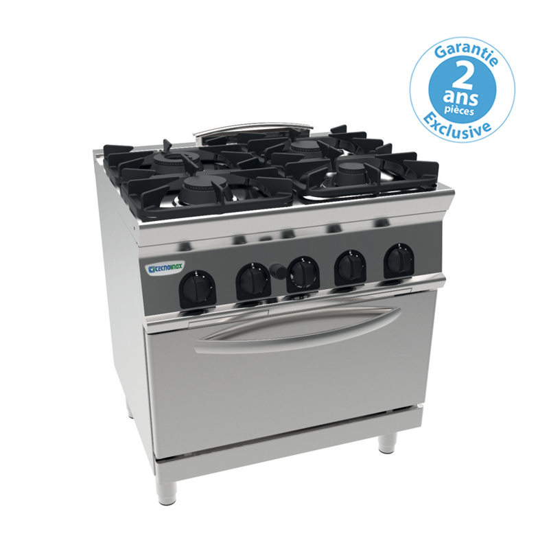 FOURNEAU 4 FEUX / FOUR GAZ GN 2/1