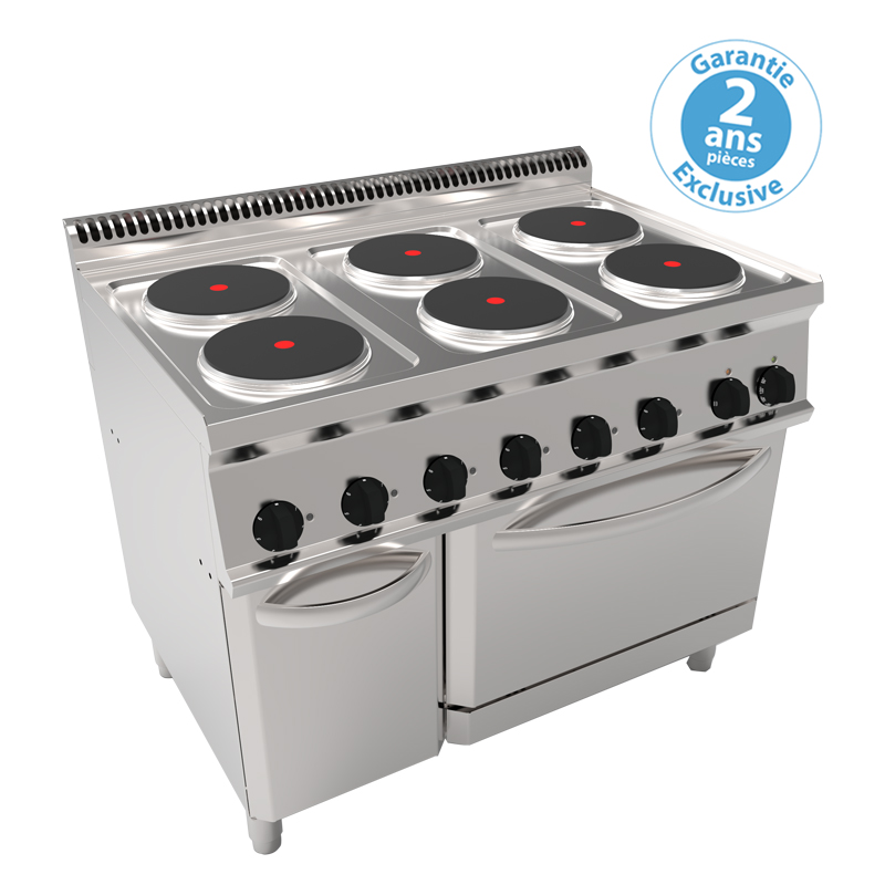 FOURNEAU 6 PLAQUES RONDES / FOUR GN 2/1 + PLACARD