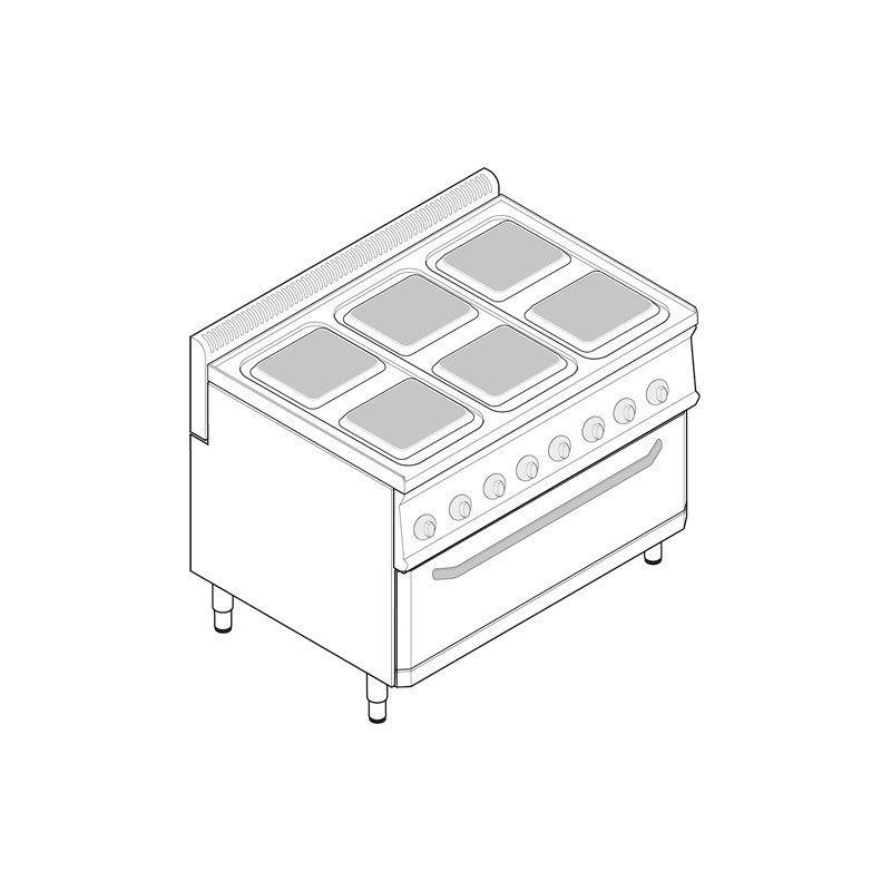 FOURNEAU 6 PLAQUES CARRÉES / FOUR EXTRA LARGE