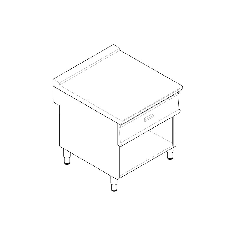 PLAN DE TRAVAIL MONOBLOC  AVEC TIROIR 2 MODULES