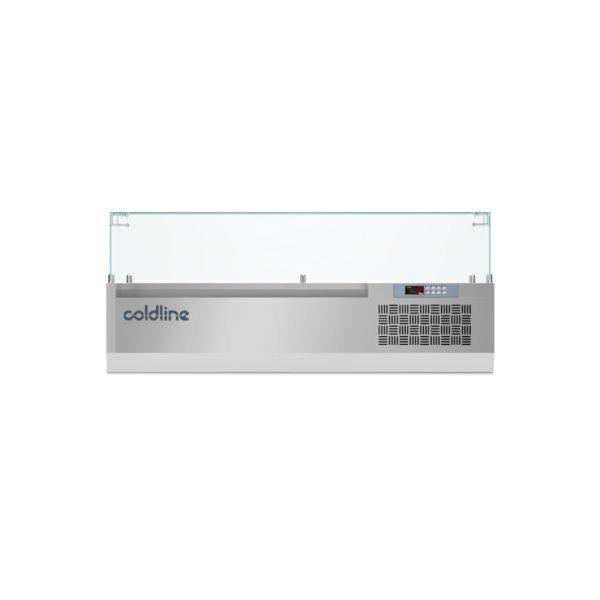 VITRINE HORIZONTALE GN1/4 - PROF. 320 MM - AVEC VITRAGE