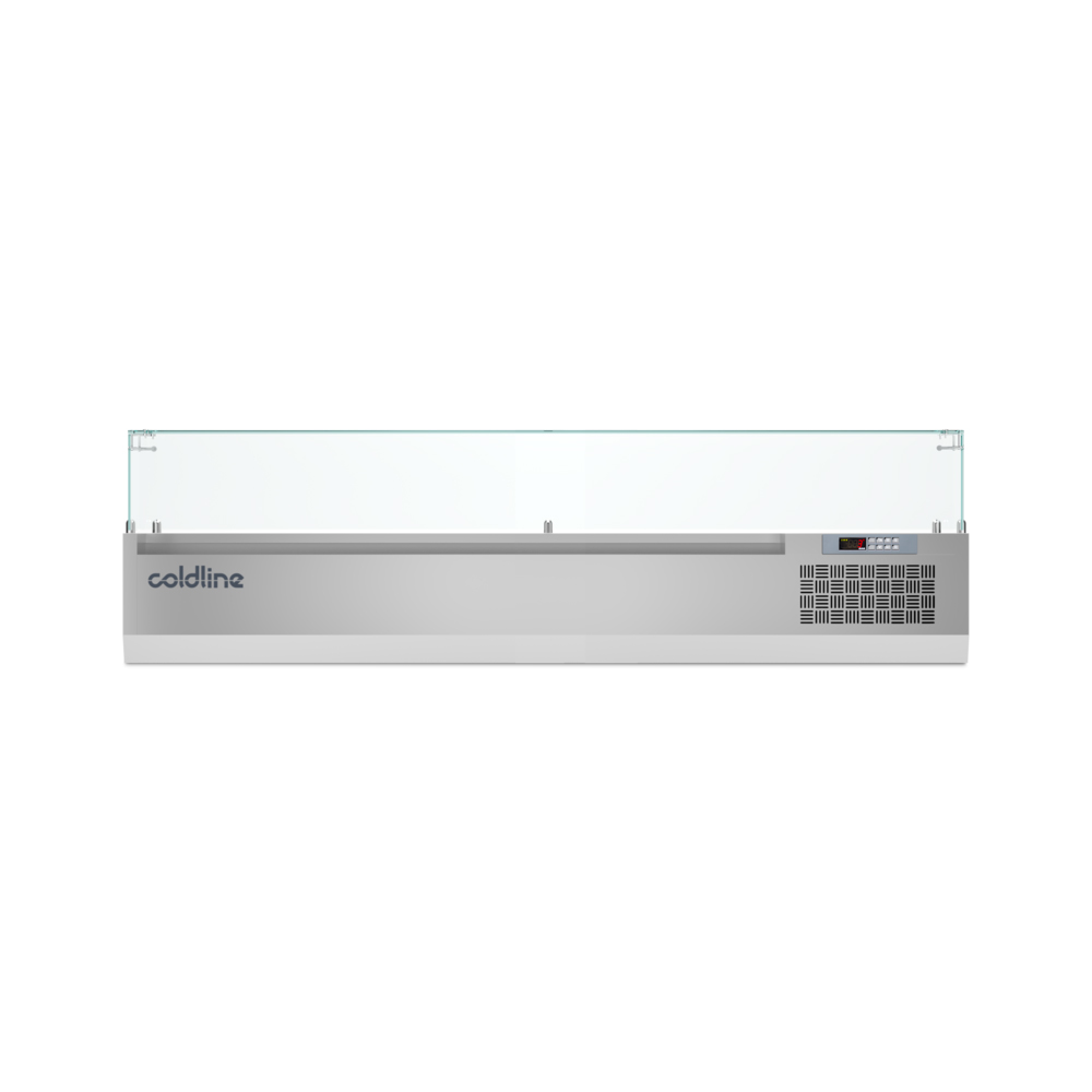 VITRINE HORIZONTALE GN1/3 - PROF. 380 MM - AVEC VITRAGE
