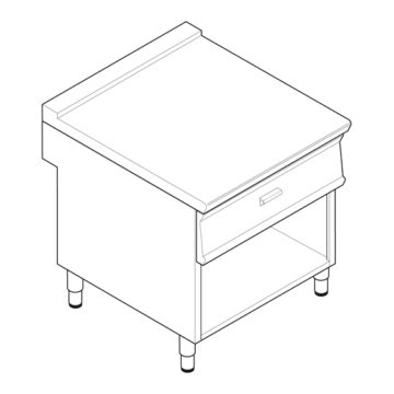 PLAN DE TRAVAIL MONOBLOC AVEC TIROIR 2 MODULES