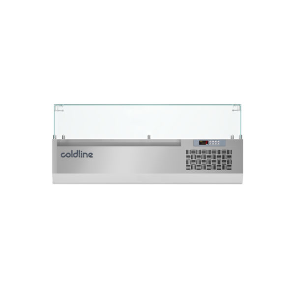 VITRINE HORIZONTALE GN1/4 - PROF. 320 MM - AVEC VITRAGE