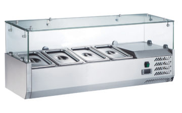 VITRINE POUR 9 BACS GN 1/3 - VITRAGE DROIT